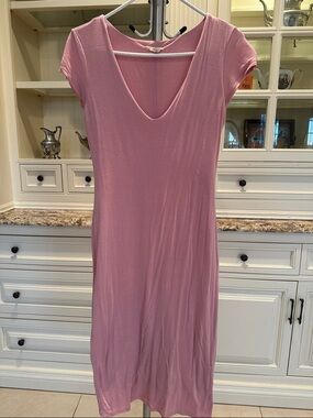 See You Monday Pink Scoop Neck Dress